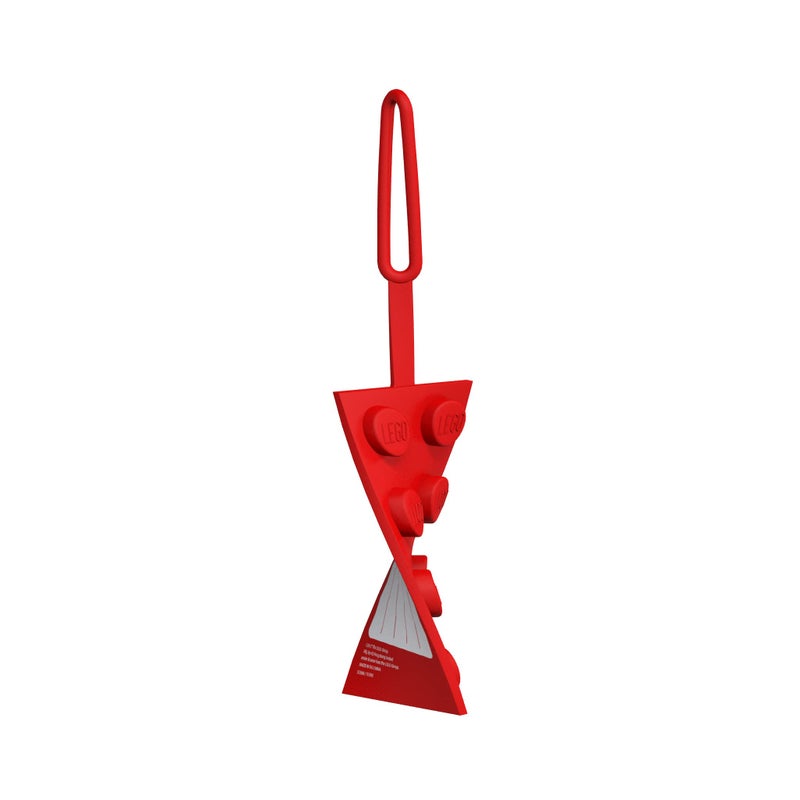 IQ Lego Stationery 2x4 Silicone Luggage Tag - Red (52002), Use for Travel, Cruise, School - Image 3