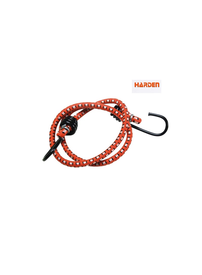 Harden 2 pcs حبل بنجي الحبل الشريط المطاطي مع 2 خطاف لربط الأمتعة أو المعدات التي يتم حملها خارج السيارة.  - Image 1