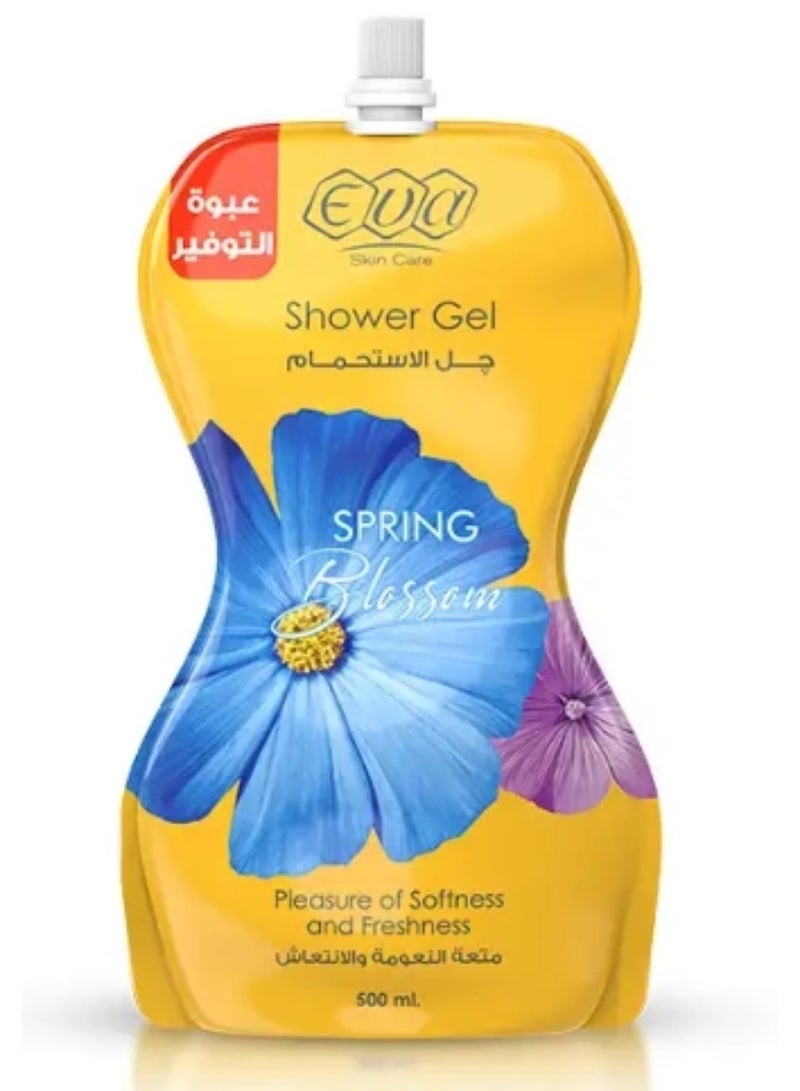 Eva Eva Skin Care Shower Gel Pouch Spring Blossom 500 Ml  - Image 1