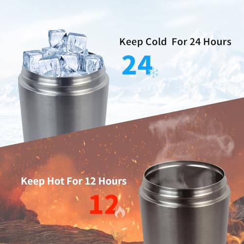 TOOFEEL Protein Shaker Bottle 20 oz - Double Walled Insulated Vacuum Cup for Protein Shakes, Keeps Cold/Hot, Metal Stainless Steel, Preworkout Gym - Image 3
