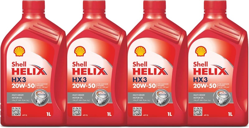 شل هيلكس HX3 20W-50 (1 لتر) (عبوة من 4) - Image 1