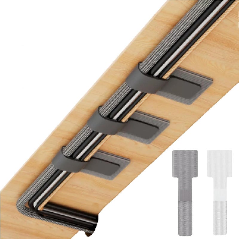 40 Pcs Self Adhesive Cable Ties Wire Organizer - Adjustable Cord Straps for Cable Management - Image 1
