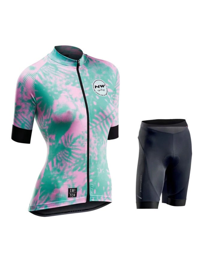 Cycling Suit Short-sleeved Suit Women's Fleet Version Tour De France Road Bike Sunscreen Sweat-wicking Breathable