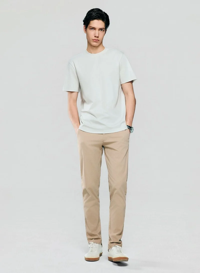 GIORDANO Men Slim Cotton Modal Silk Premium Tee