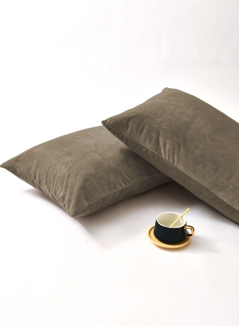 Master Home Textile Velvet Fitted Sheet Set, Queen Size - 3PCS,Fits 160 x 200 cm Bed, Soft & Cozy - Image 4