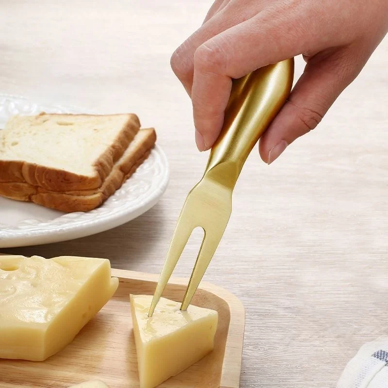 Chavin Stainless Steel 4 Piece Gold Cheese Knife Set Cheese Slicer CIN620SR