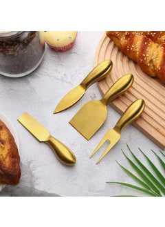 Chavin Stainless Steel 4 Piece Gold Cheese Knife Set Cheese Slicer CIN620SR  - Image 2