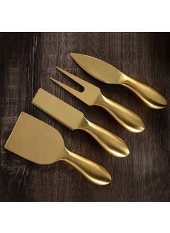 Chavin Stainless Steel 4 Piece Gold Cheese Knife Set Cheese Slicer CIN620SR  - Image 5