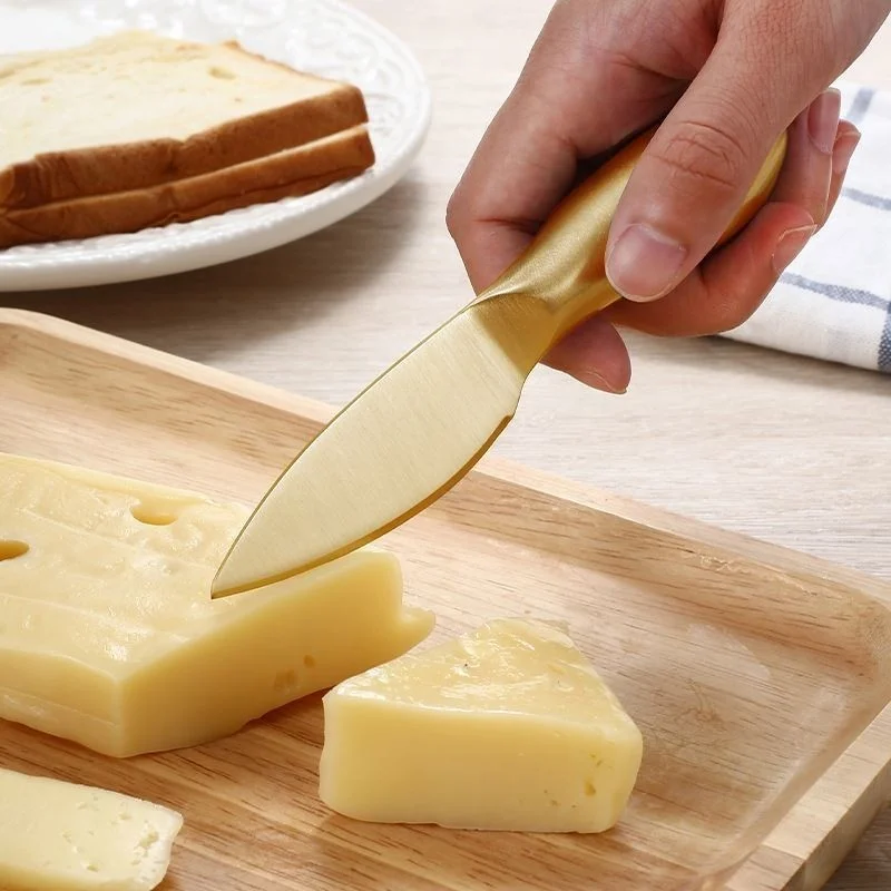 Chavin Stainless Steel 4 Piece Gold Cheese Knife Set Cheese Slicer CIN620SR