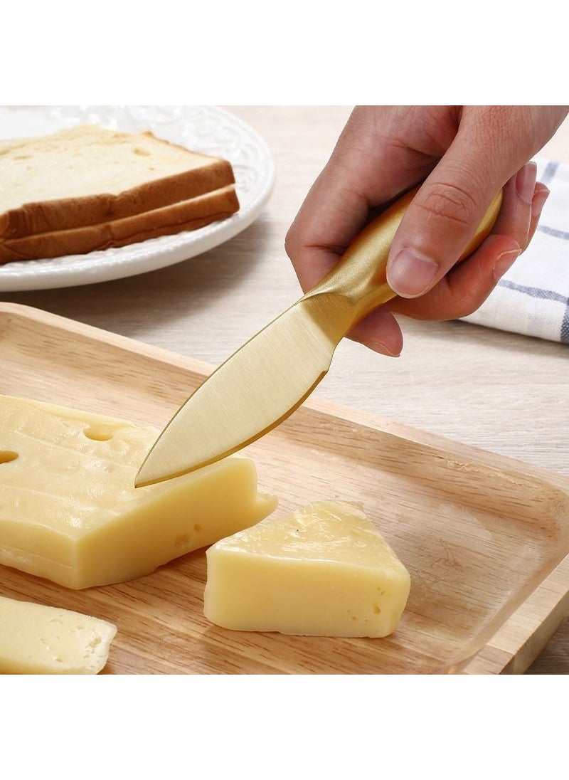 Chavin Stainless Steel 4 Piece Gold Cheese Knife Set Cheese Slicer CIN620SR  - Image 3