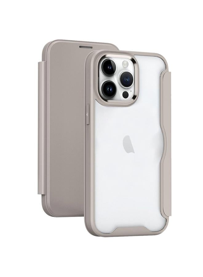 S-TOP Case For iPhone 14 Pro RFID Blocking Adsorption Flip Leather Phone Case - Image 1