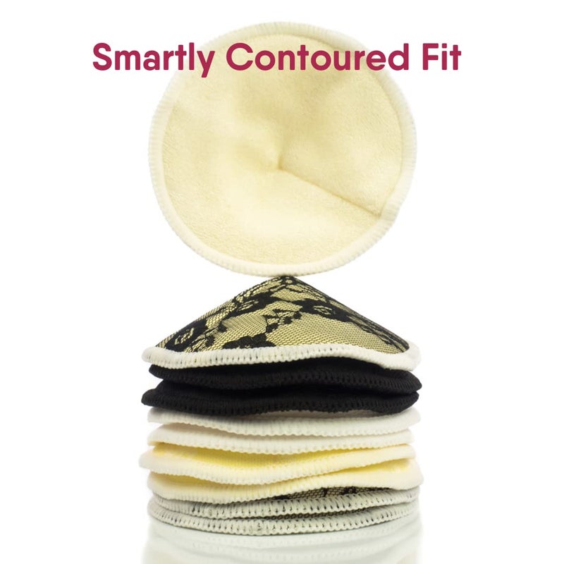 NatureBond Reusable Nursing Pads. Set of 10 Nipple Pads for Breastfeeding, Breathable Breast Pads for Breastfeeding with Wash Bag & Box, Viscose Made from Bamboo - Image 4