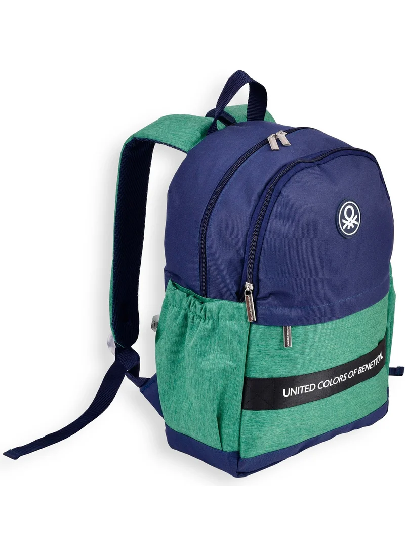 Benetton Navy Blue - Green Men's Backpack Backpack