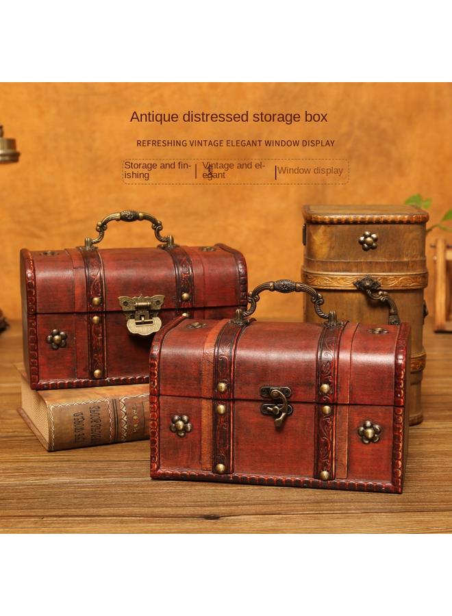 Bluejw New Storage Tools Retro Storage Box Desktop Sundries Finishing Box Wooden Box Direct Supply Factory Sales Supply - Image 3