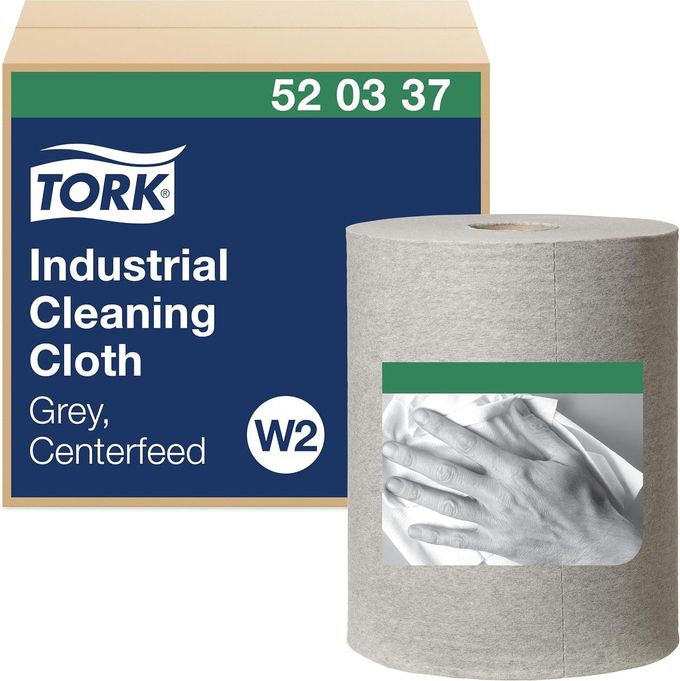 INDUSTRIAL CLEANING CLOTH CENTERFEED GRAY W2 1 X 500 CLOTHS 520337
