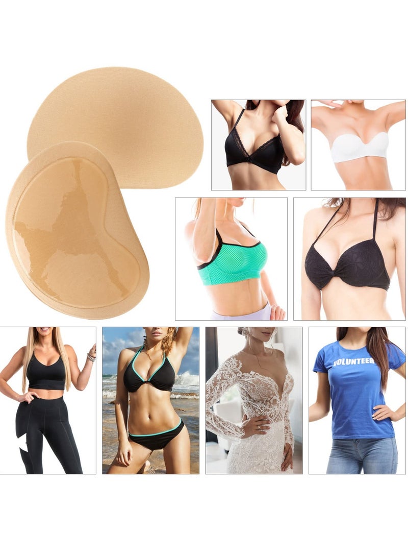 SOLARAE 6 Piece Bra Pads Push Up Pads, Self Adhesive Invisible Patch Underwear Pads, Increase Cup Size, Breathable, Reusable, Waterproof, Cleavage Enhancer Pads (Skin and Black) - Image 5