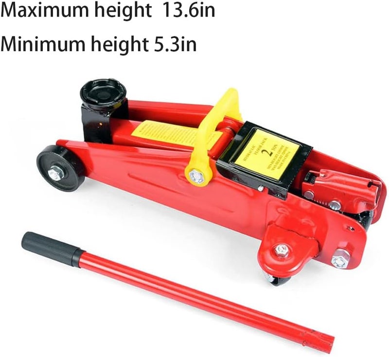 TDOO Hydraulic Trolley Jack Car Lift with Blow Molded Case， Hydraulic Trolley Service/Floor Jack, Fast Lift Service Jack 2 Ton (4,000 Lb) Capacity (A) - Image 2
