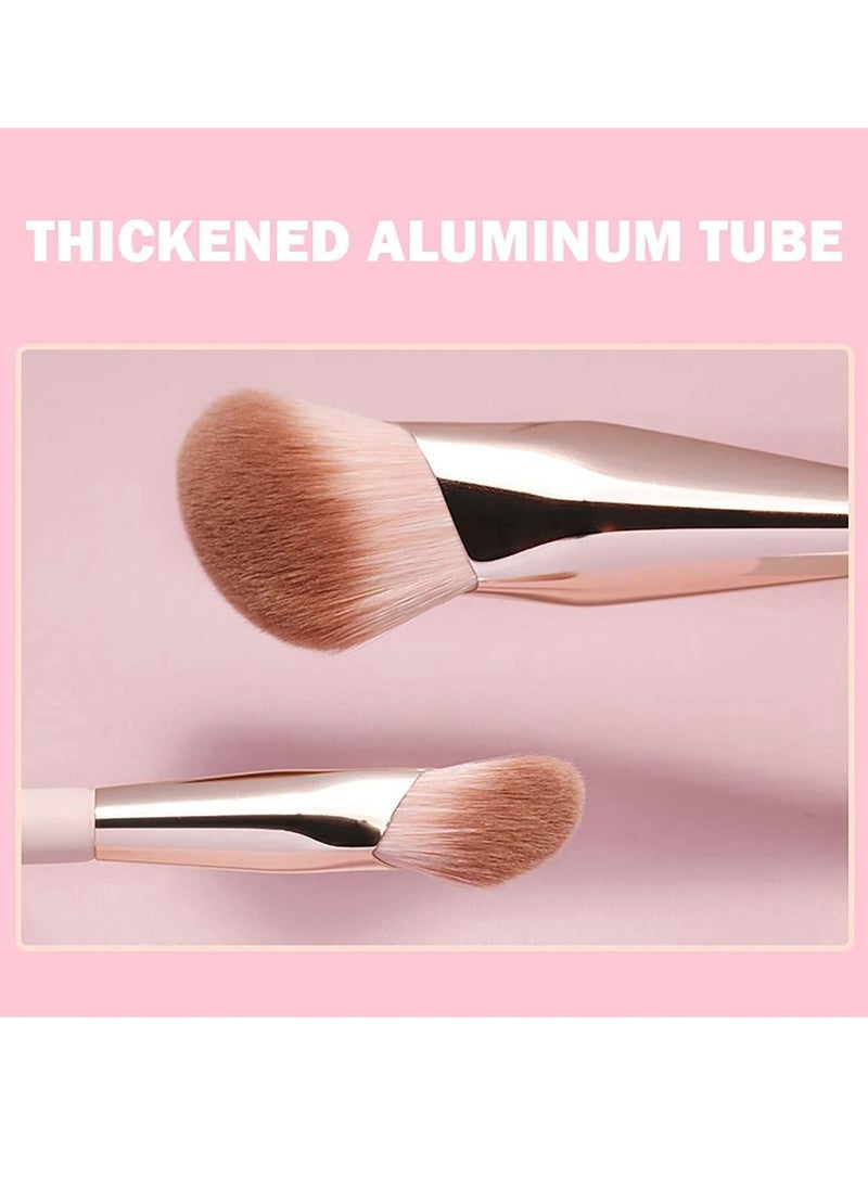 Oasisgalore - Beauty Brush Set, 101 Foundation Brush, A506 Concealer Brush, Angled Under Eye Concealer Brushes(2PC-Pink) - Image 1