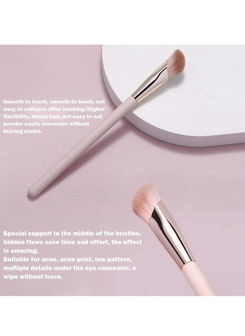 Oasisgalore - Beauty Brush Set, 101 Foundation Brush, A506 Concealer Brush, Angled Under Eye Concealer Brushes(2PC-Pink) - Image 1