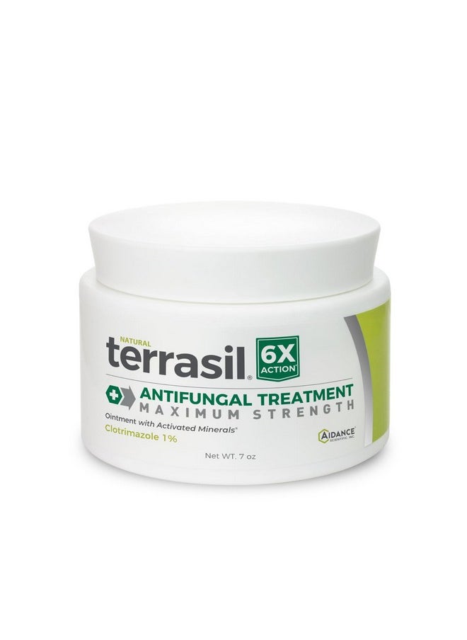 Terrasil terrasil Antifungal Cream MAX 6X - Clinically Proven Clotrimazole Treatment of Skin Fungus, Jock Itch, Athletes Foot, Fungal Yeast Infection (7 oz)  - Image 1