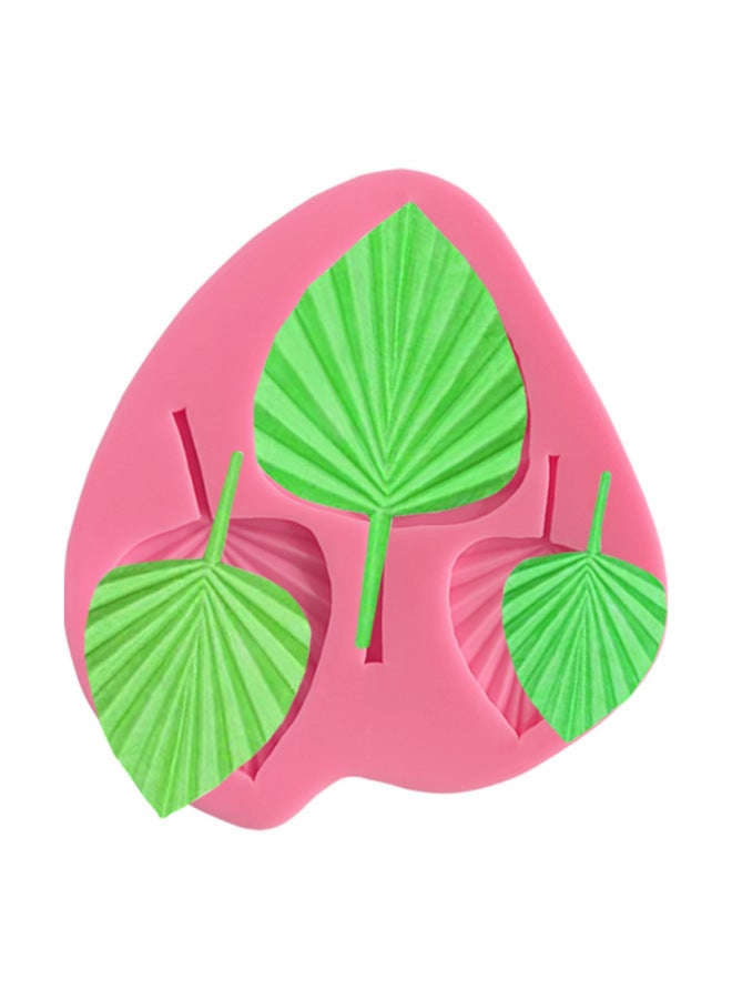 Loquat Size Fan-shaped Pleated Leaves Turtle Leaf Silicone Mold Fold Cake Chocolate Mold Baking Decorative Mold-Specifications:Pink - Image 5