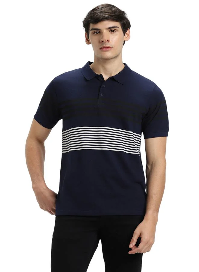 Dennis Lingo Dennis Lingo Contrast Striped Slim Fit Polo
