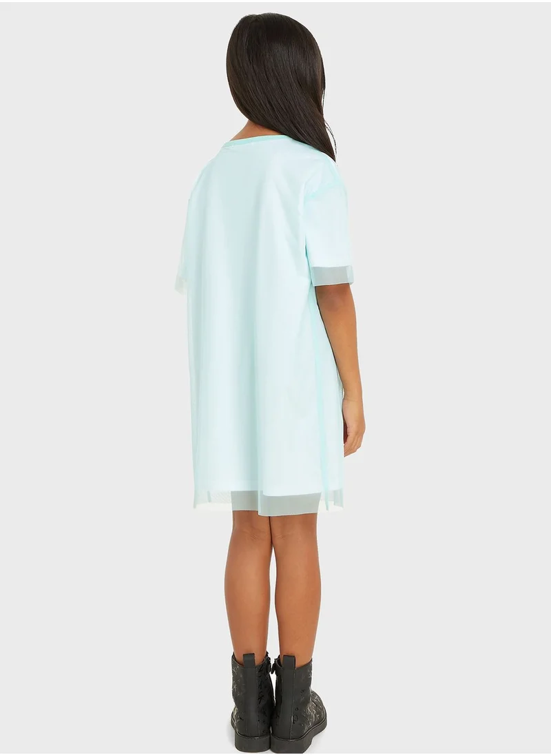 Calvin Klein Jeans Youth Mesh Layer Dress