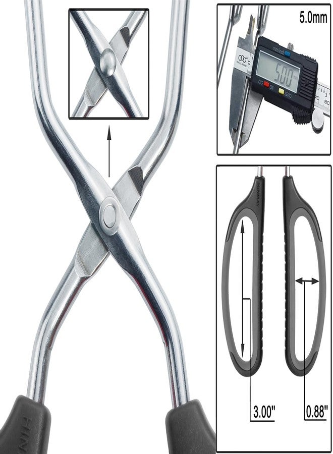 HINMAY Stainless Steel Scissor Tongs Cooking Tongs Set (Black Handle, 10" 12" 16") - Image 3
