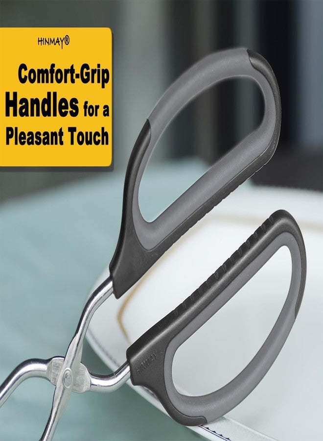 HINMAY Stainless Steel Scissor Tongs Cooking Tongs Set (Black Handle, 10" 12" 16") - Image 5