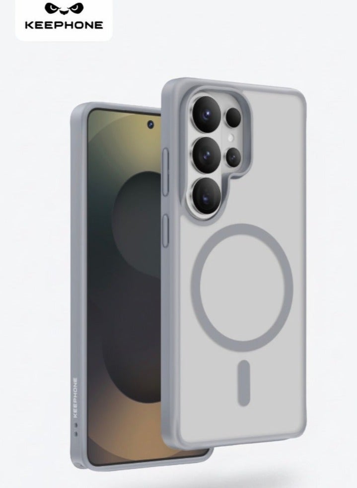 KeepHone MAGO PRO Magnetic Grey Matte Case for Galaxy S26 Ultra with Skin-Like Comfortable Touch, Shockproof Protective Cover, Scratch Resistant Design, Soft Edges & Independent Buttons, Slim Magnetic Case Compatible with MagSnap Accessories & Wireless Chargers - Image 1