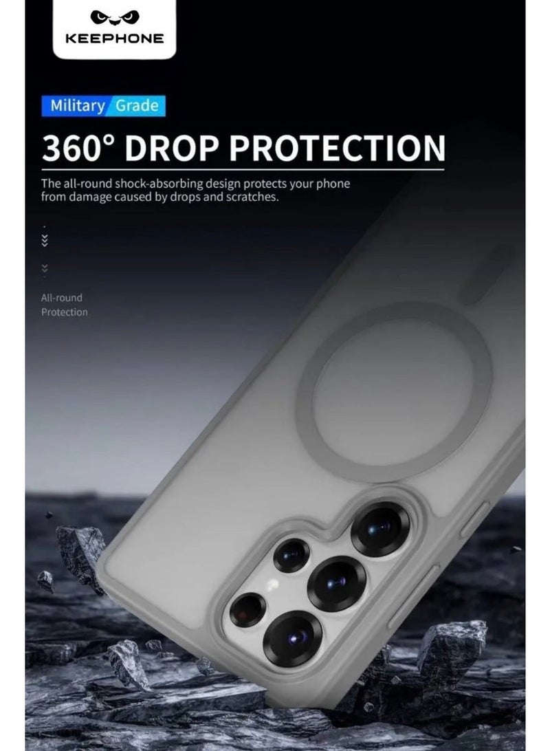 KeepHone MAGO PRO Magnetic Grey Matte Case for Galaxy S26 Ultra with Skin-Like Comfortable Touch, Shockproof Protective Cover, Scratch Resistant Design, Soft Edges & Independent Buttons, Slim Magnetic Case Compatible with MagSnap Accessories & Wireless Chargers - Image 4
