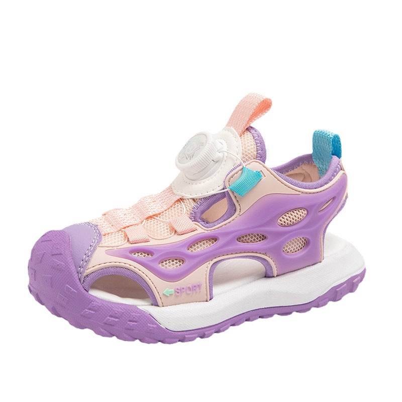 Children'S Sports Sandals Summer Soft Sole Fashion Girls Princess Shoes Hollow Out Boys Baotou Beach Shoes - Image 1