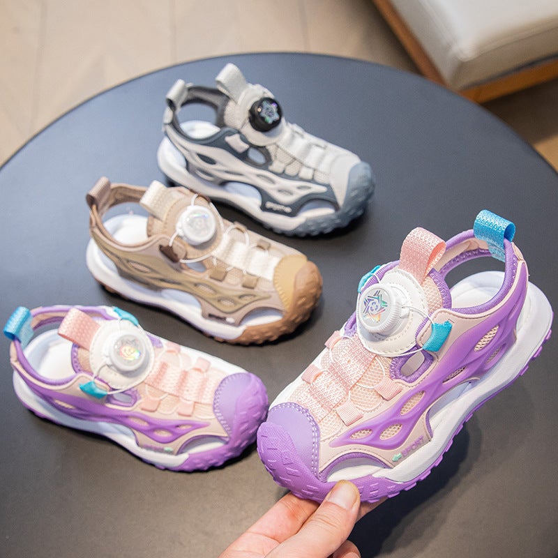 Children'S Sports Sandals Summer Soft Sole Fashion Girls Princess Shoes Hollow Out Boys Baotou Beach Shoes - Image 3
