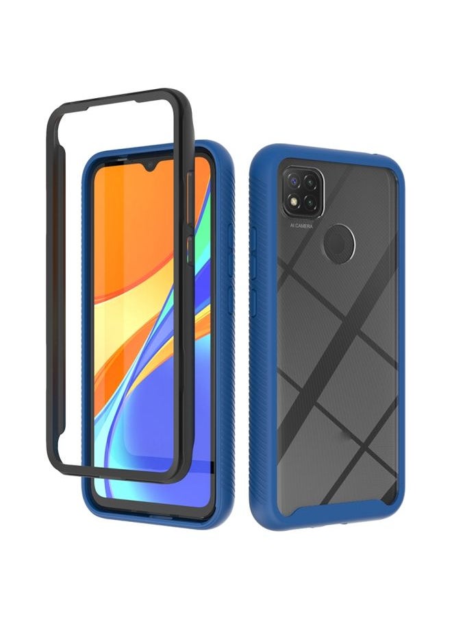 HuHa Case Cover For Xiaomi Redmi 9C Starry Sky Solid Color Series Shockproof PC + TPU Protective Case Navy Blue 