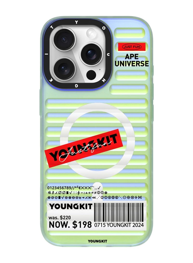 يونج كيت حافظة YOUNGKIT ذات اللون الديناميكي الأنيق مستوحاة من الأمتعة لهاتف iPhone 16 Pro Max - Image 1