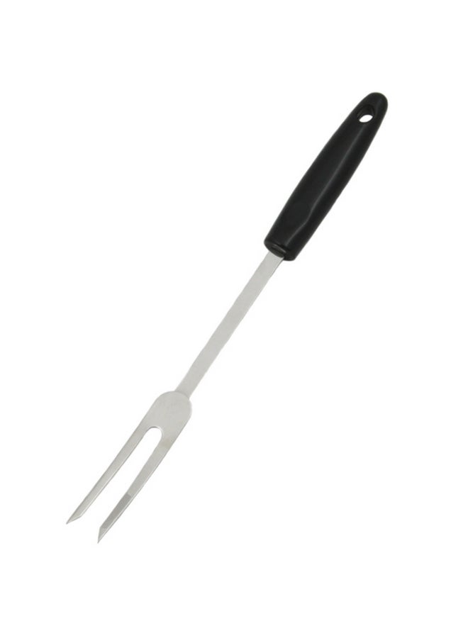 Chef Craft Select Platinum Series Ergonomic Plastic Handle Stainless Steel Fork Silver and Black 13 Inch 12940 - Image 1