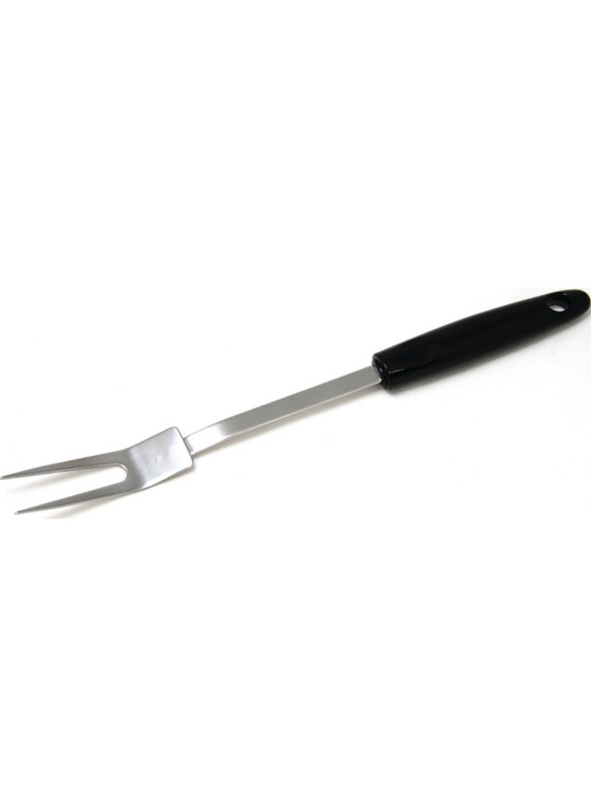 Chef Craft Select Platinum Series Ergonomic Plastic Handle Stainless Steel Fork Silver and Black 13 Inch 12940 - Image 2