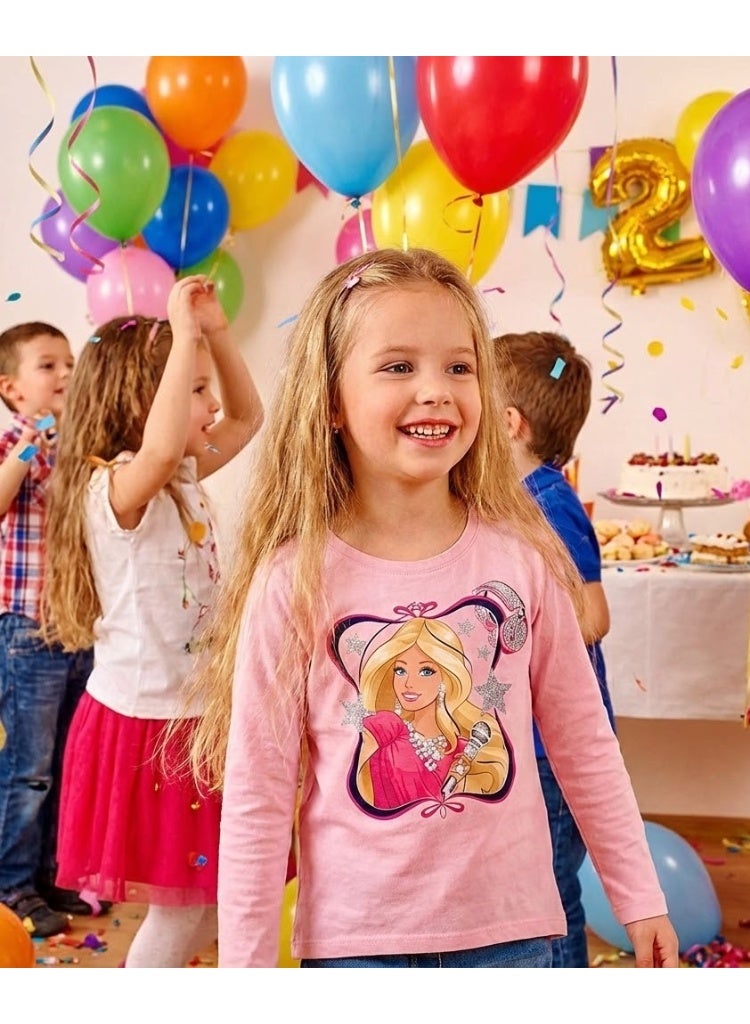 باربي تي شيرت باربي للبنات بأكمام طويلة 100% قطن من Kids TV - Image 2