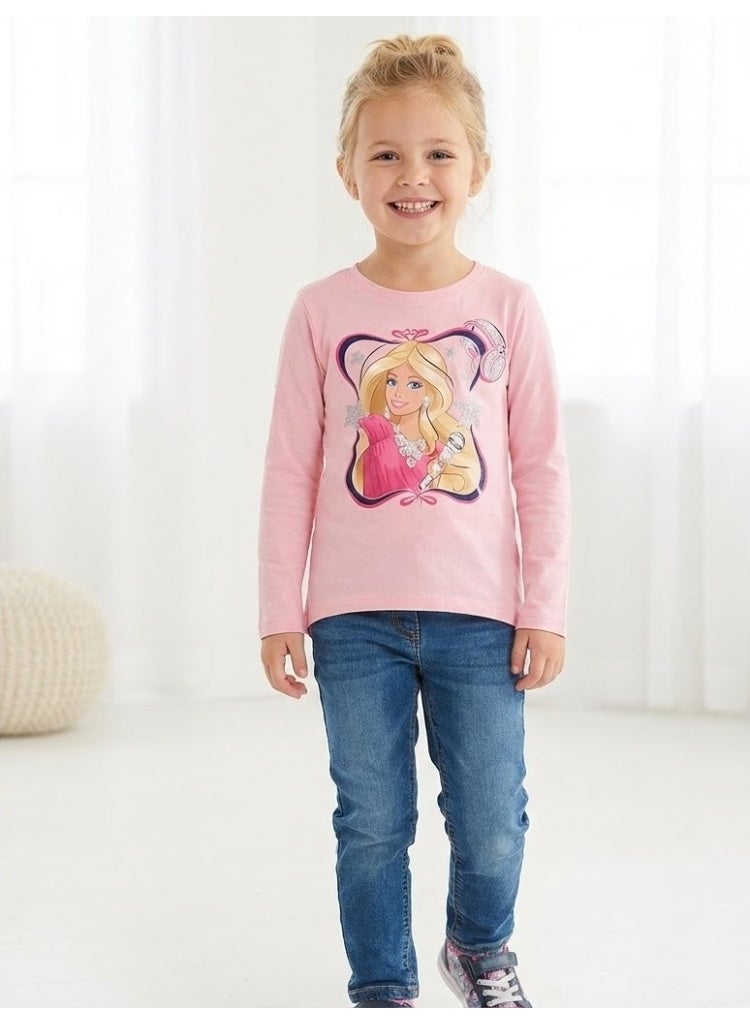 باربي تي شيرت باربي للبنات بأكمام طويلة 100% قطن من Kids TV - Image 3