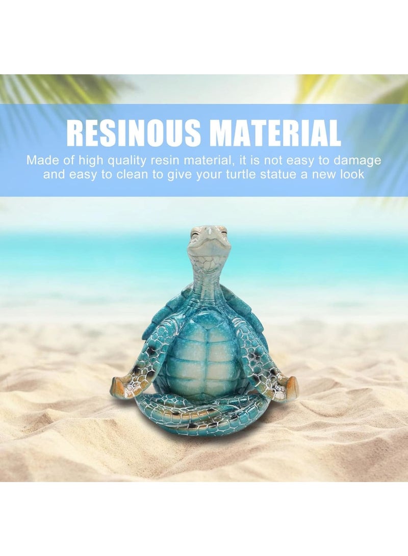 SOLARAE Sea Turtle Meditating Yoga Figurines, Yoga Sea Turtle Figurine Statues for Meditating, for Living Room Office Bedroom Decoration and Spiritual Garden Room - Image 5