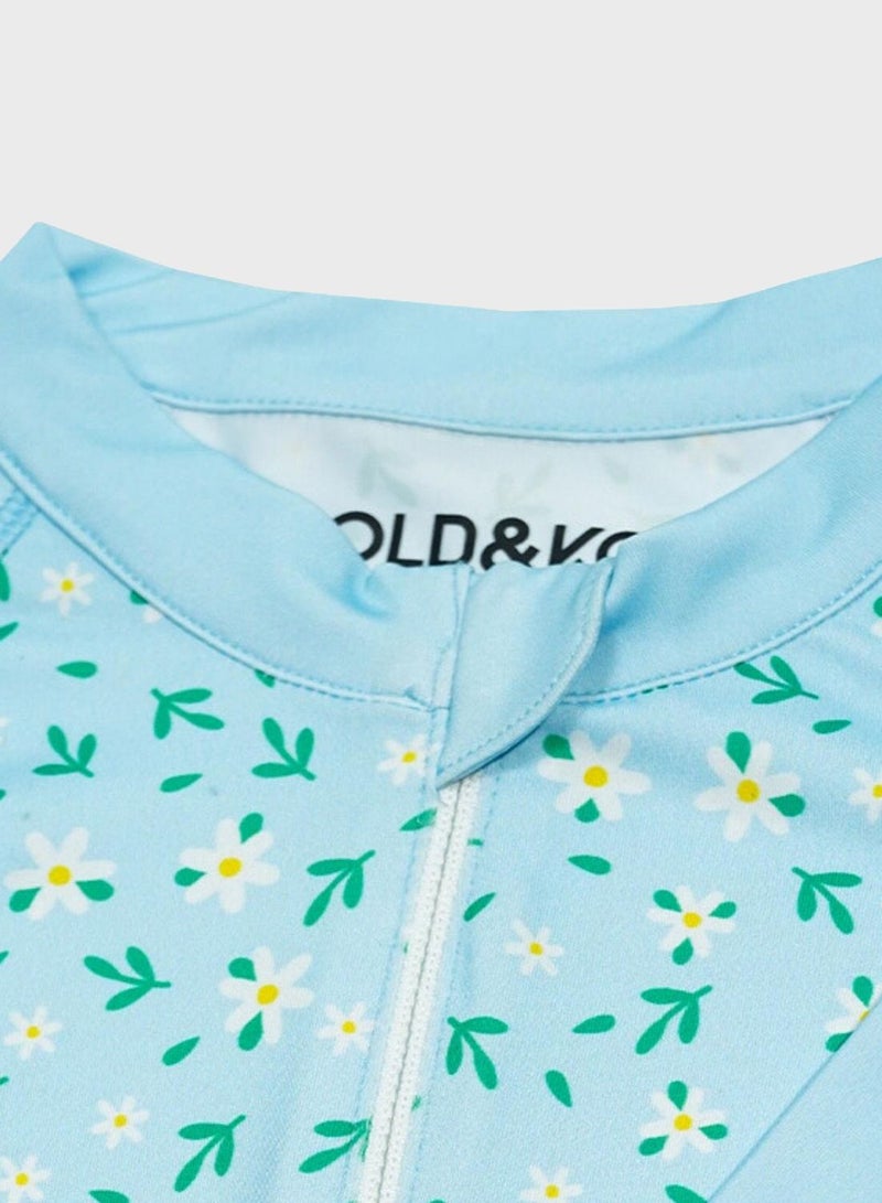 BOLD&KO Kids Dot Print Rashguard Swimsuit - Image 2