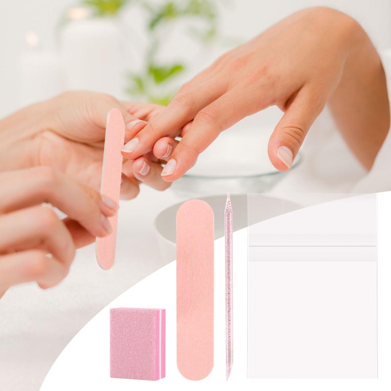 acDesign 48 Sets Disposable Manicure Kit, Individually Package Nail Kit,Manicure Set with Mini Nail File,Mini Nail Buffer,Nail Stick for Salon Home - Image 5