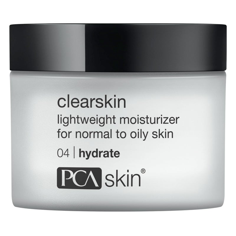 مرطب وجه خفيف الوزن من PCA SKIN Clearskin للبشرة الدهنية، مرطب يومي مرطب للوجه للبشرة الدهنية، المعرضة لحب الشباب، والحساسة، سريع الامتصاص، يقلل من تغيرات اللون، 1.7 أونصة في الجرة
