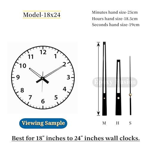 Epoxy Fusion Quartz Sweep Silent Movement Machine for Wall Clock | Large Wall Clock Needles Set | Big Wall Clock Machine and Hands Set (25x18.5x16cm) | 16x24cm | Ideal for Home and Office Decoration - Image 4