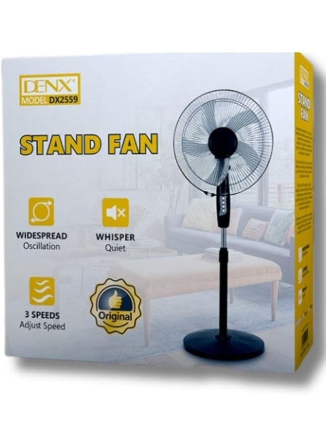 Denx DX2559 Vertical Axis Stand Fan with Sturdy Base and Stylish Appearance - Image 1