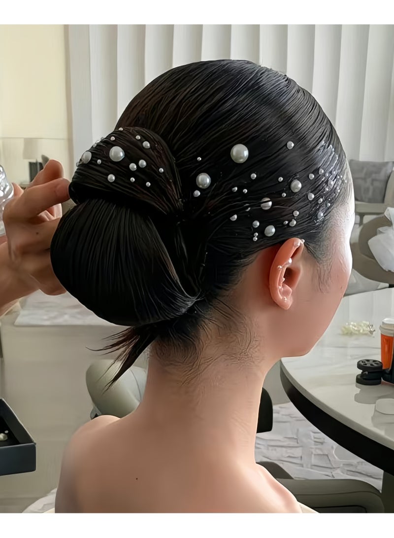 KHAJUL 2 Sheets 3D Self Adhesive White Pearl Body Eyeshadow Sticker, Women Nail Art Decoration Kids DIY Craft Accessories - Image 4