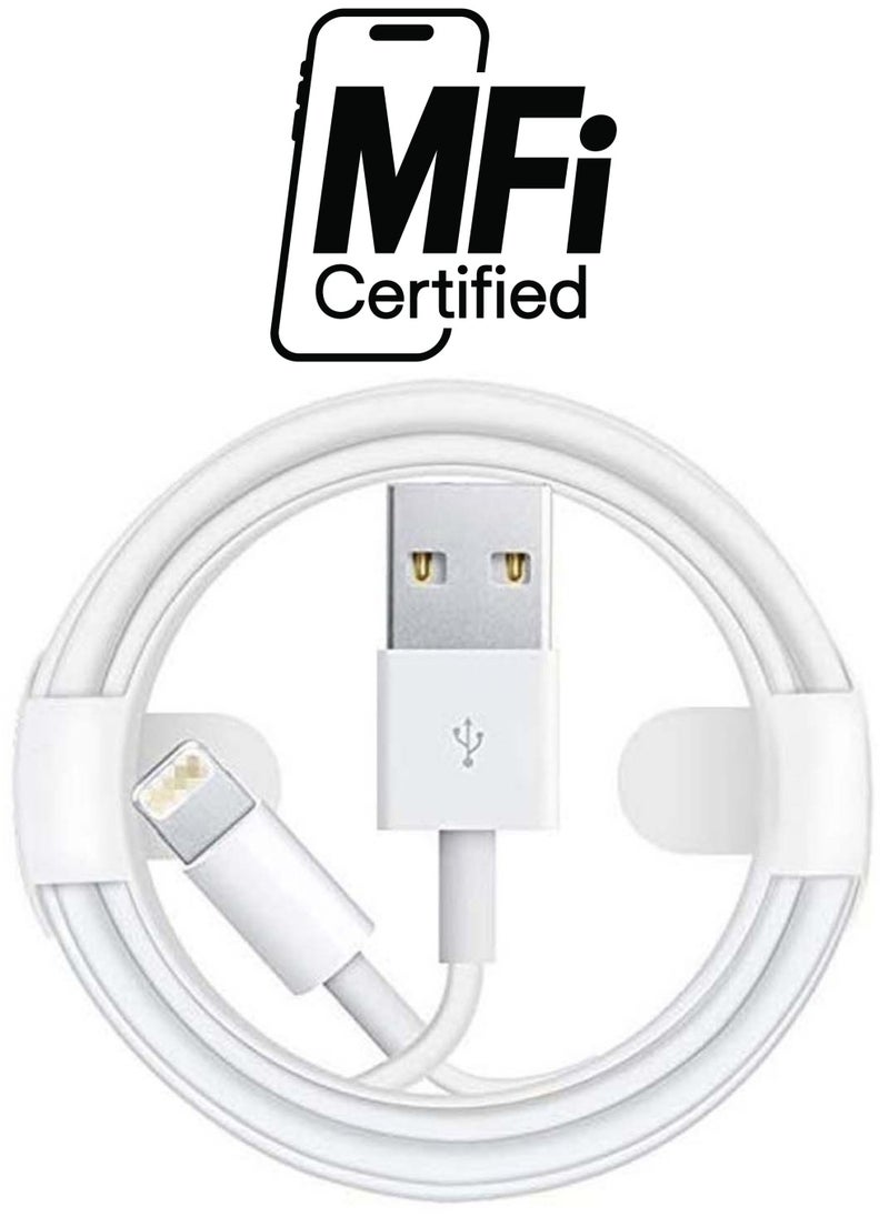 Generic USB To Lightning Data Sync And Charging Cable For Apple iPhone White/Silver 