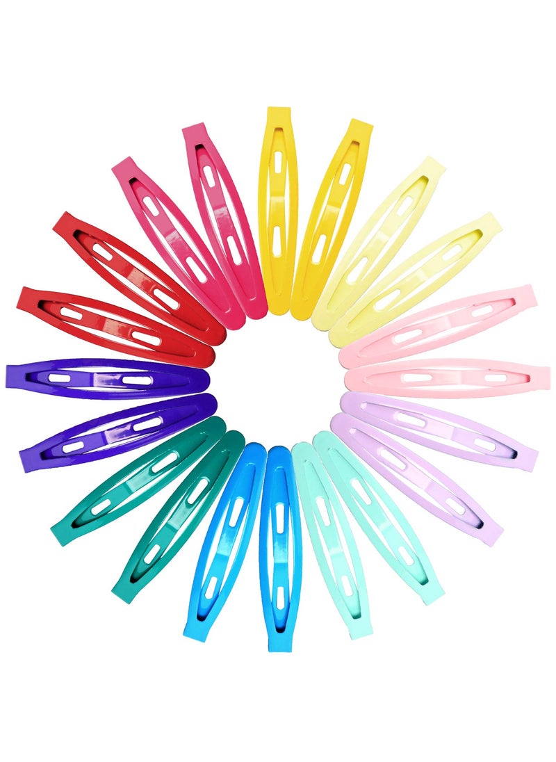 Funtopia - Hair Clips for Women Girls Funtopia 40 Pcs 24 No Slip Metal Oval Snap Hair Clip Simple Barrettes Hairpins for Thin and Thick Hair Mixed color - Image 1