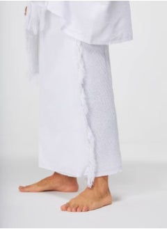 FULL JOY Ihram 2-Piece Hajj And Umrah Religious Cloth For Men , White  - Image 2