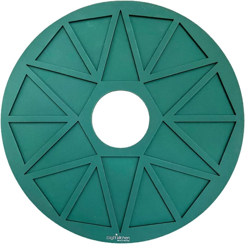 Bright Kitchen 2 Fruit Leather Silicone Dehydrator Sheets with EDGES - NON-Toxic for Nesco Round Dehydrators Lip Mold Hold Batter Liquid Fruit Roll Up Fruit Leather Circle ReUsable Flexible Non Stick - Image 2